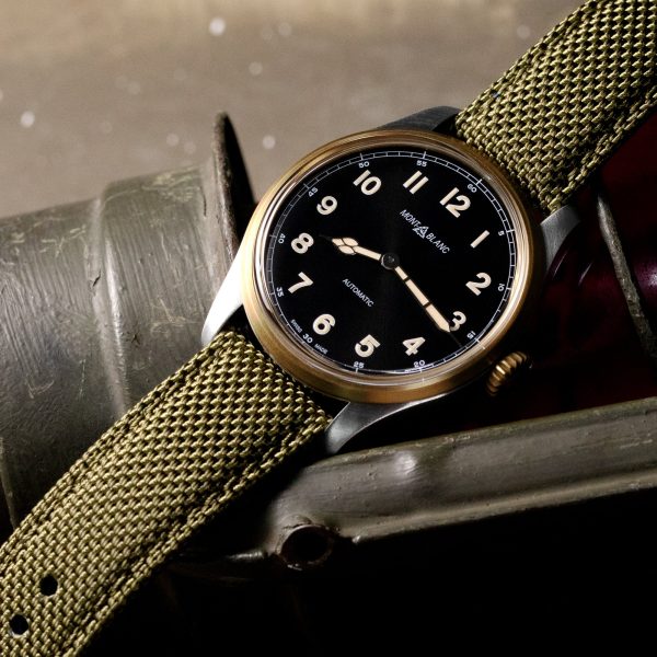 20mm, 21mm or 22mm Strong Texture Woven Nylon Military Green Watch Strap, Polished Fashion - Image 5