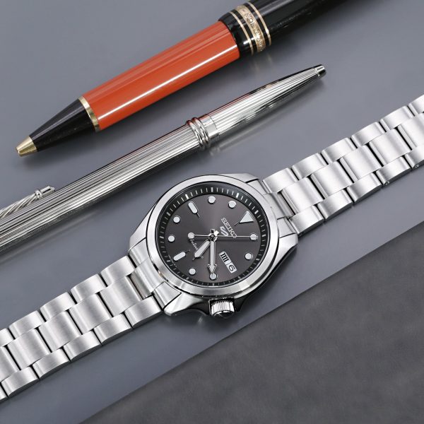 20mm Super-O Boyer Watch Band for Seiko 5 Sports 40mm SRPE51 SRPE53 SRPG35, Stainless Steel - Brushed, V Diver Clasp Hot on Sale - Image 2