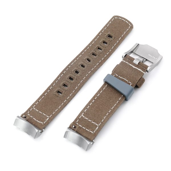 Endlink Plus Tan Color Quick Release Canvas watch strap compatible with Seiko Sumo SPB103 Online - Image 4