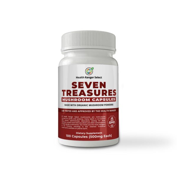 Seven Treasures Mushroom 100 caps (500mg) (Made With Organic Mushroom Powders) Sale