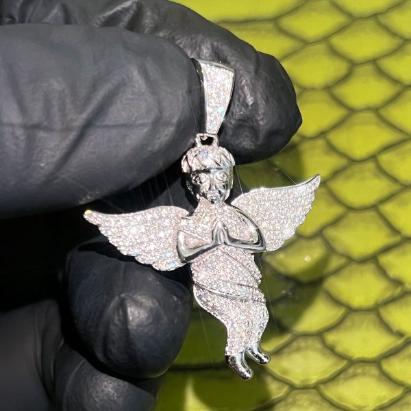 1.00 Carat VVS Moissanite Angel Pendant Cheap