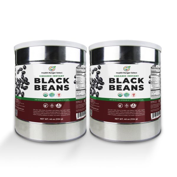 Organic Instant Black Beans 40oz (#10 Can, 1134g) (2-Pack) For Discount