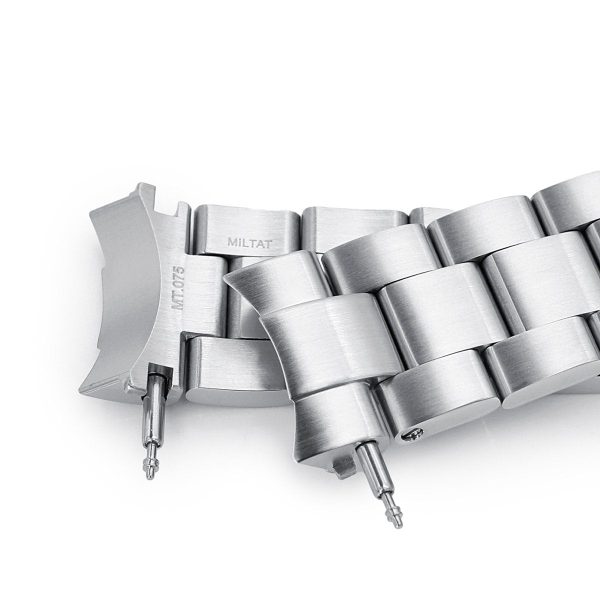 20mm Super-O Boyer Watch Band for Seiko Cocktail SRPB41 SSA345 SSA341, Stainless Steel - Brushed, V Diver Clasp For Sale - Image 5