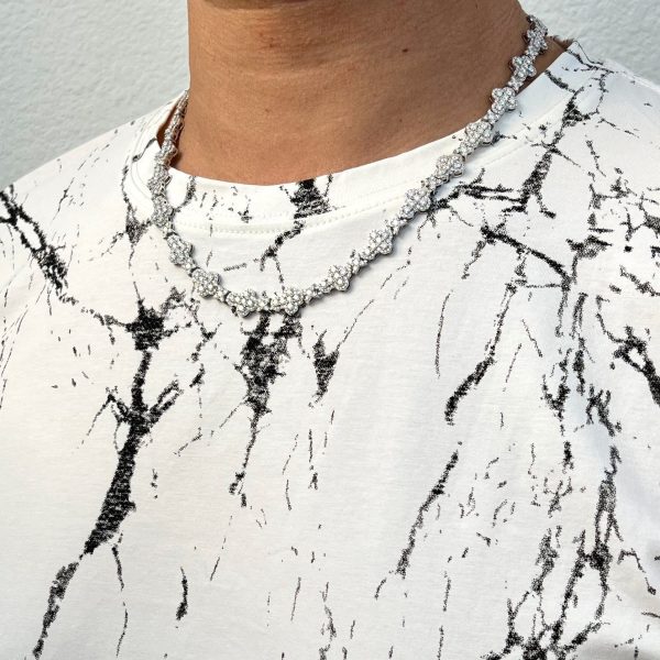 10MM Fancy Cross Link Moissanite Chain For Sale - Image 2