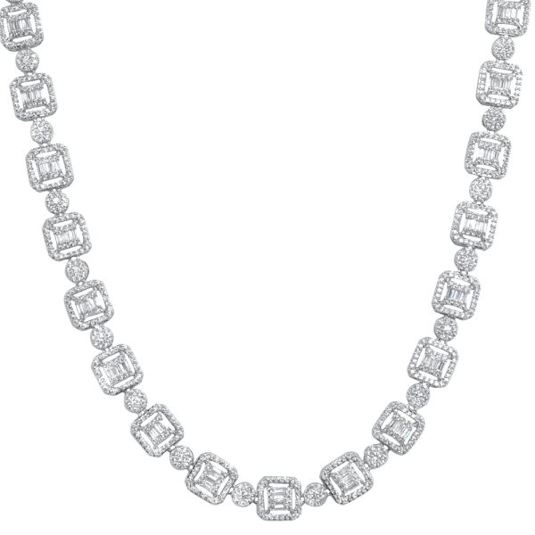 Exotic Baguette Simulated Diamond Chain Cheap - Image 5