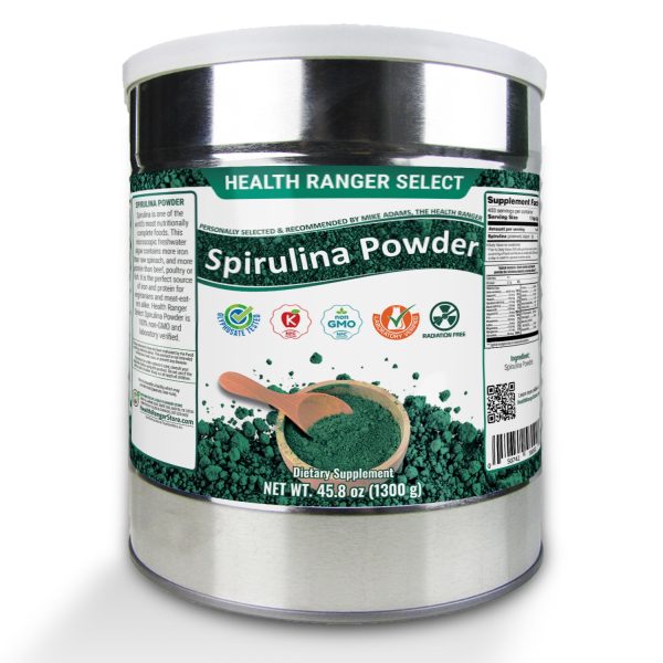 Health Ranger Select Spirulina Powder 1300g, #10 can Sale