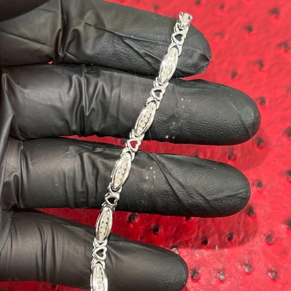 0.25 Carat Real Diamond Womens Heart Bracelet Sale
