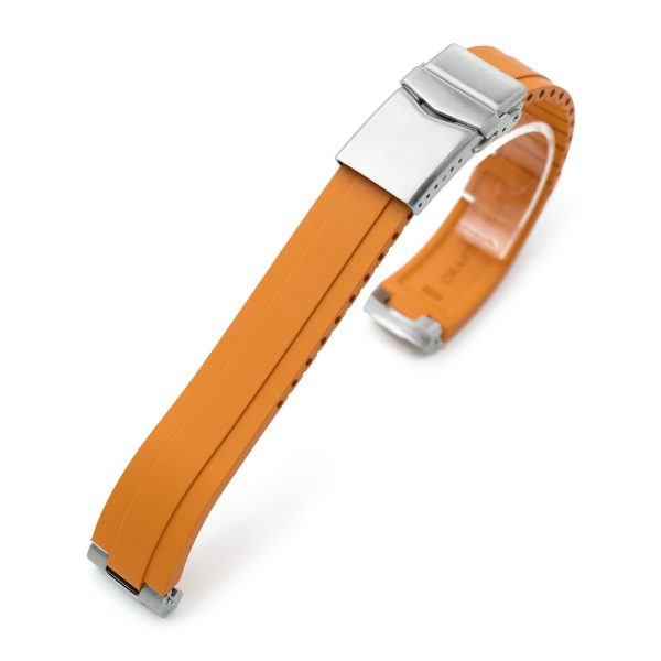 20mm Crafter Blue - MX03-143 Orange FKM Rubber Strap With End Links For Seiko 63MAS Diver 40.50mm SPB143 SPB145 Online Hot Sale