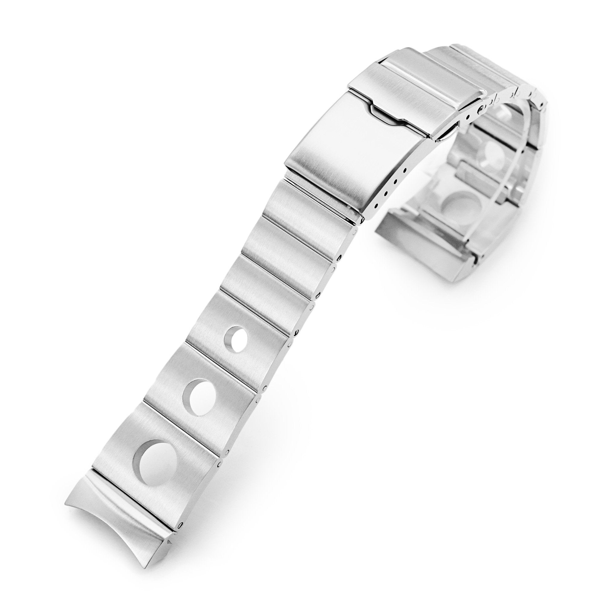 22mm Rollball II Watch Band for Orient Kamasu RA-AA0002L19B RA-AA0004E19A RA-AA0006L19A, Stainless Steel – Brushed, Baton Diver Clasp on Sale