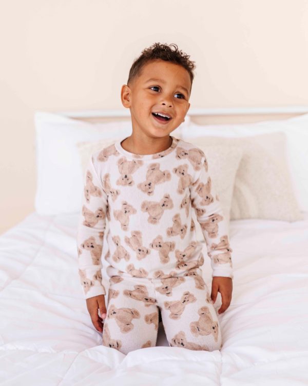 Bear Hugs Two-Piece Pajama Set - Cloud Plush Bamboo on Sale - Image 5