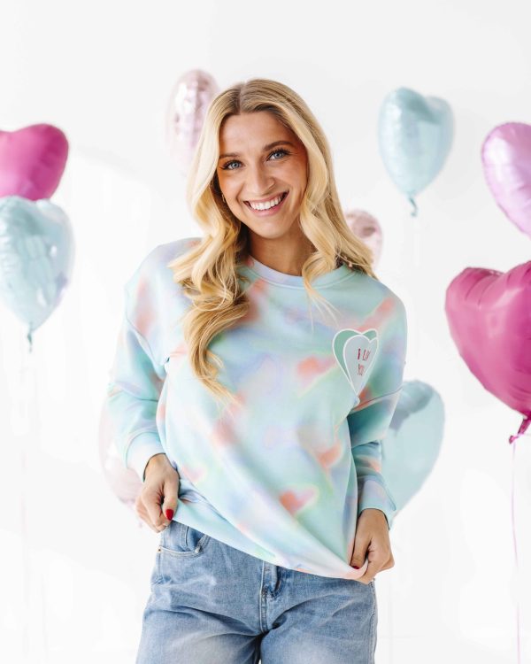 Sweethearts® Blue Ombre Women s Sweatshirt Hot on Sale