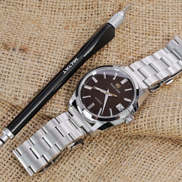 19mm 20mm or 21mm Super-O Boyer Watch Band Straight End, 316L Stainless Steel Brushed Online now - Image 2
