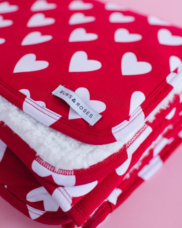 Heart Beet Bum Bum Blanket - Plush For Sale