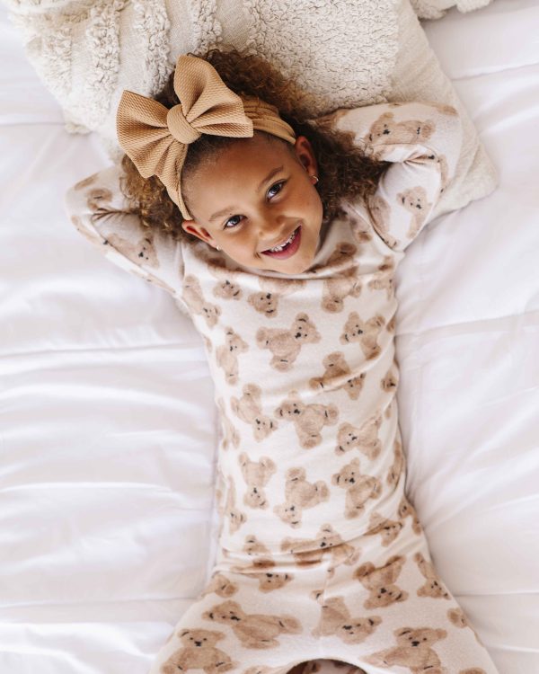 Bear Hugs Two-Piece Pajama Set - Cloud Plush Bamboo on Sale
