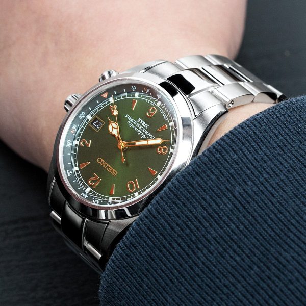20mm Super-O Boyer Watch Band compatible with Seiko Alpinist SARB017 (or Hamilton Khaki H70455733), Brushed & Polished SUB Clasp Cheap - Image 2