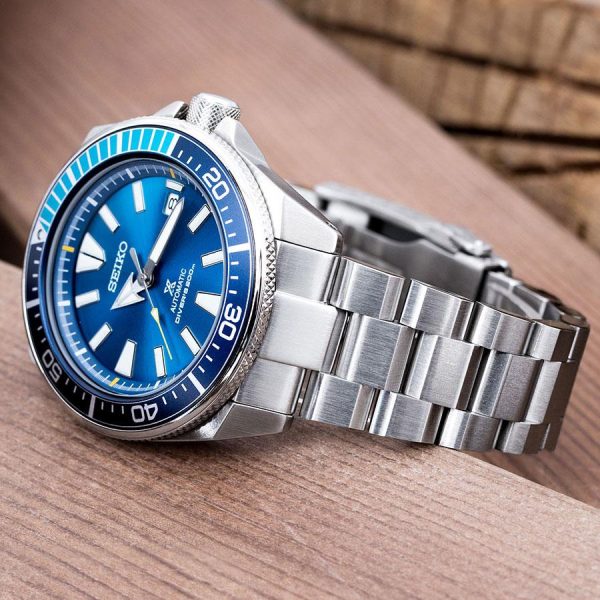22mm Hexad Watch Band for Seiko Samurai SRPB51 SRPB09 SRPC93, Stainless Steel - Brushed, V Diver Clasp For Discount - Image 2