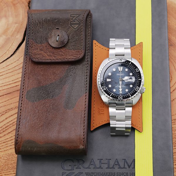 MT-3 Italian Leather Watch Pouch in Camo Pattern for Watch Strap For Sale - Image 4
