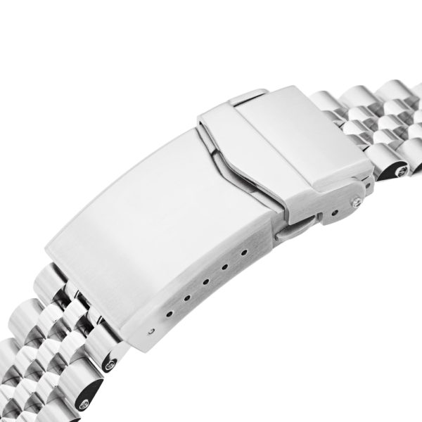20mm Super-JUB II Watch Band for Seiko Prospex Speedtimer SSC813 SSC815 SSC817, Stainless Steel - Brushed with Polished Center, V Diver Clasp Cheap - Image 5