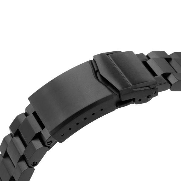 20mm Hexad Watch Band Straight End, 316L Stainless Steel Diamond-like Carbon (DLC coating) V-Clasp on Sale - Image 4