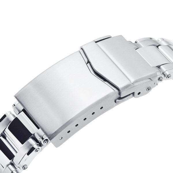 22mm Metabind Watch Band for Seiko New Turtles SRP777 SRP775 SRPA21 (PADI), Stainless Steel - Brushed, Polished Center Links, V Diver Clasp Discount - Image 5