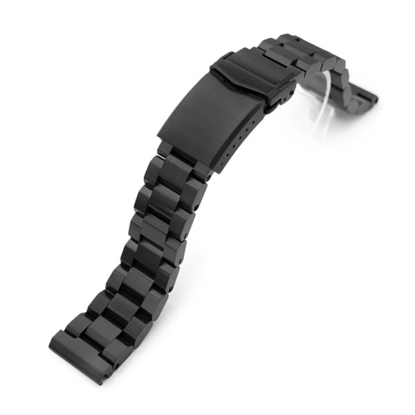 20mm Hexad Watch Band Straight End, 316L Stainless Steel Diamond-like Carbon (DLC coating) V-Clasp on Sale