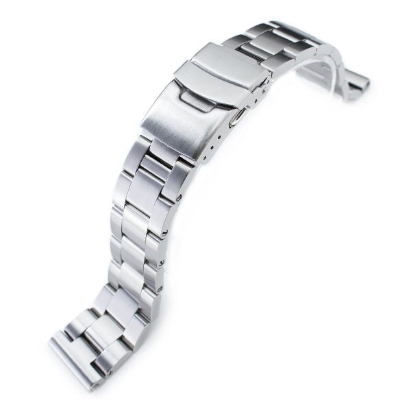 19mm or 20mm Super-O Boyer Watch Band Straight End, 316L Stainless Steel Brushed Supply