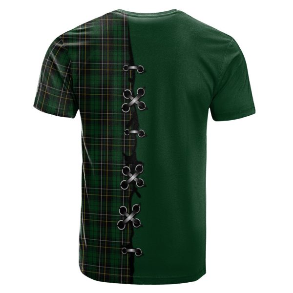 MacAlpin Tartan T-shirt - Lion Rampant And Celtic Thistle Style For Discount - Image 2